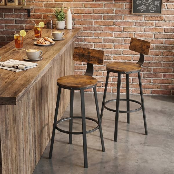 Barstolsett 54x99 cm Brun Metallram