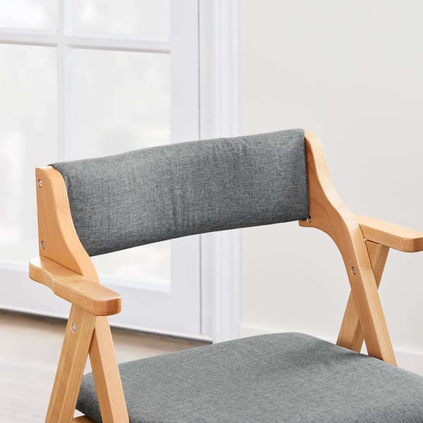 Sammenklappelig spisebordsstol 61,5x56x77,6 cm grå, træ