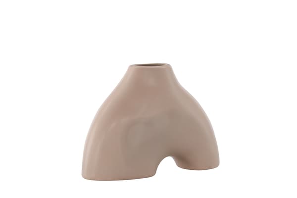 Vase, Kento, 21x8x15 cm, Rosa, Stentøj