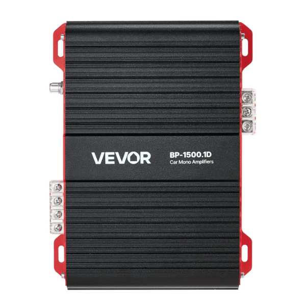 Bilforstærker, Monoblok Klasse D 1500W RMS, 17,5x22,5x7,5 cm, Sort, Audio