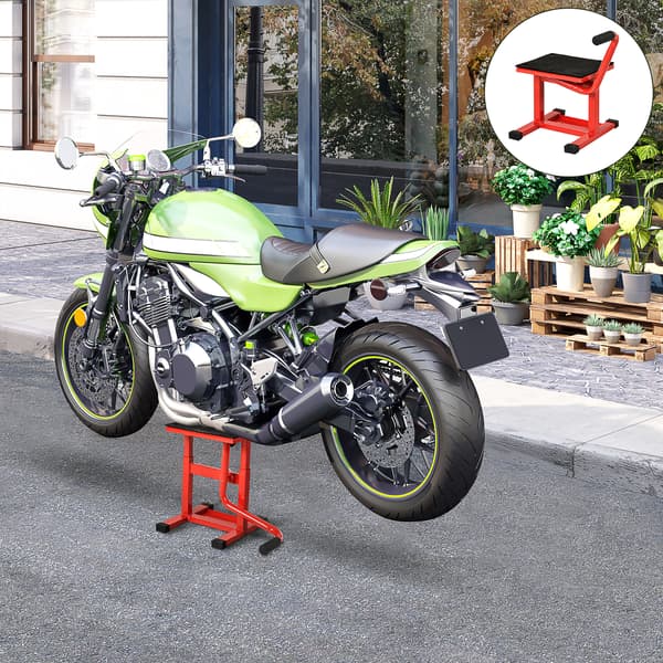 Motorcykellyft, 48x34x43 cm, Röd, Stål