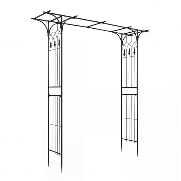 Puutarhakaari pergola 150x40x216 cm musta