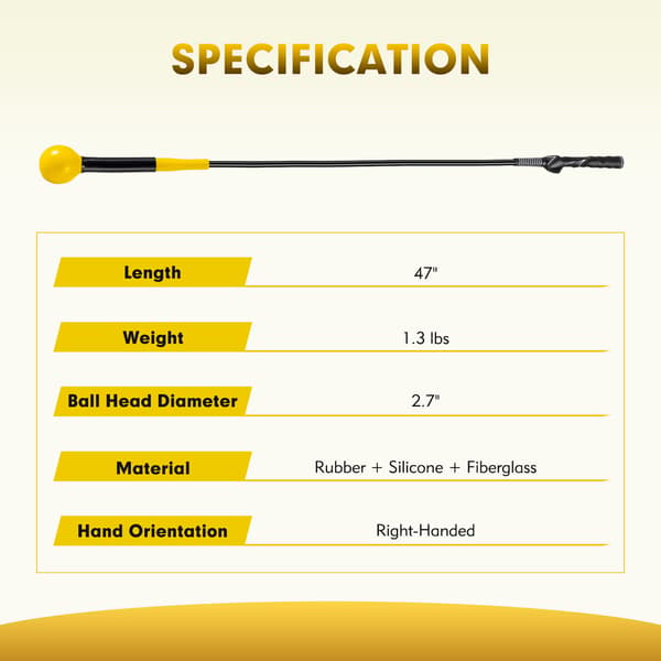 Golflyöntiharjoitteluvälineet 2 kpl 120 cm keltainen