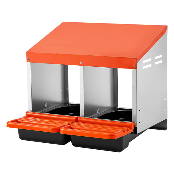 Hönsrede, 53,5x52,5x47,5 cm, Orange, Galvaniserat stål