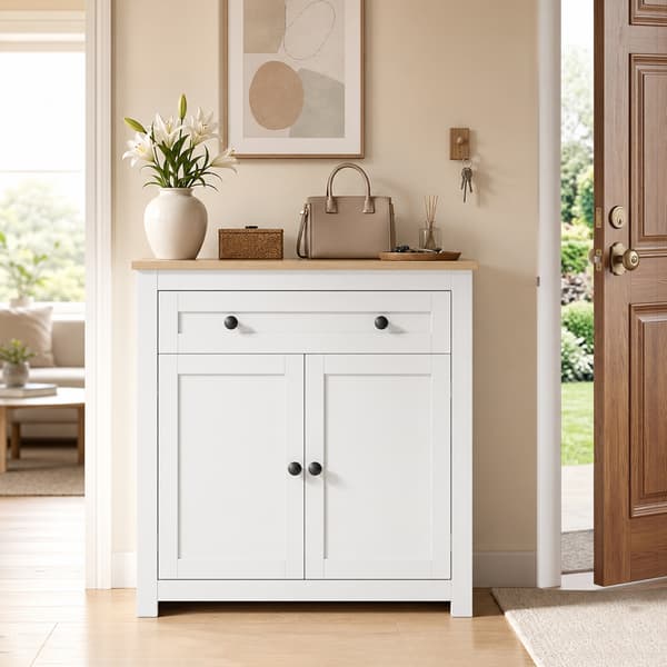 Sideboard 78,5x35x80 cm Vit förvaring