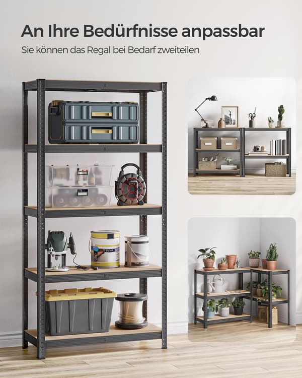 Reol 90x40x180 cm Grå Stål Opbevaring