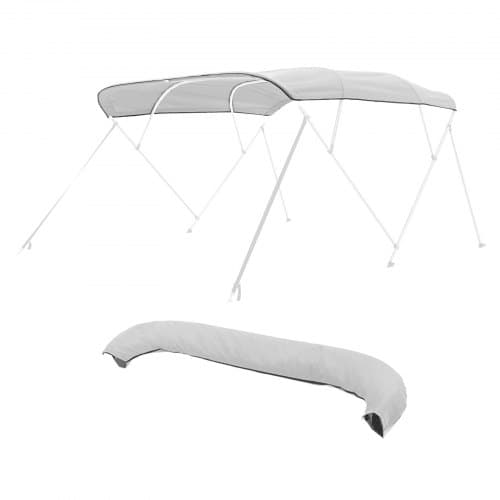 Båtbimini reservdelskale, 244x246-262 cm, Ljusgrå, Polyester