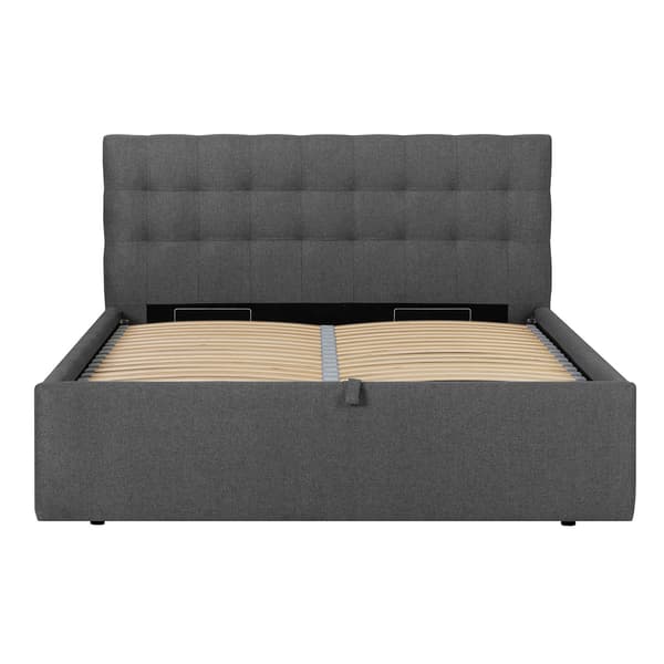 Seng 176x221x110 cm grå opbevaring