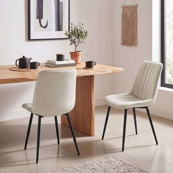 Spisesædestol sæt 57x48x80 cm Beige