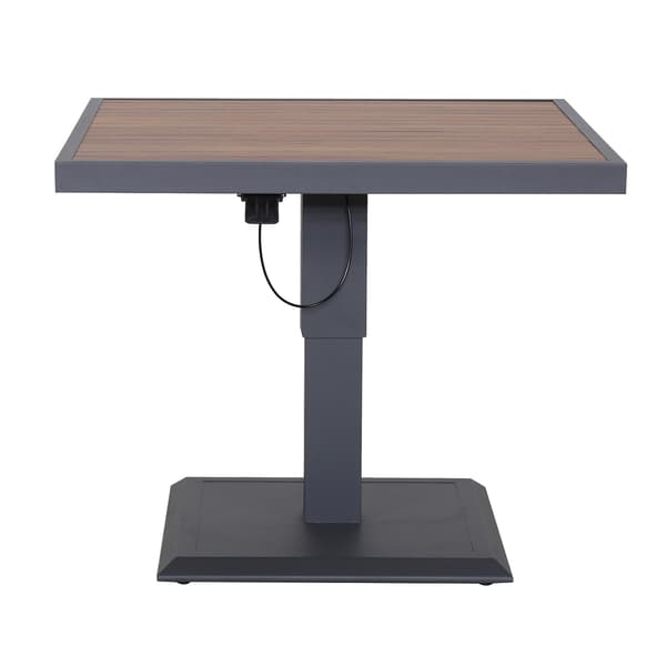 Bord Parker 85x85x52-75 cm Grå