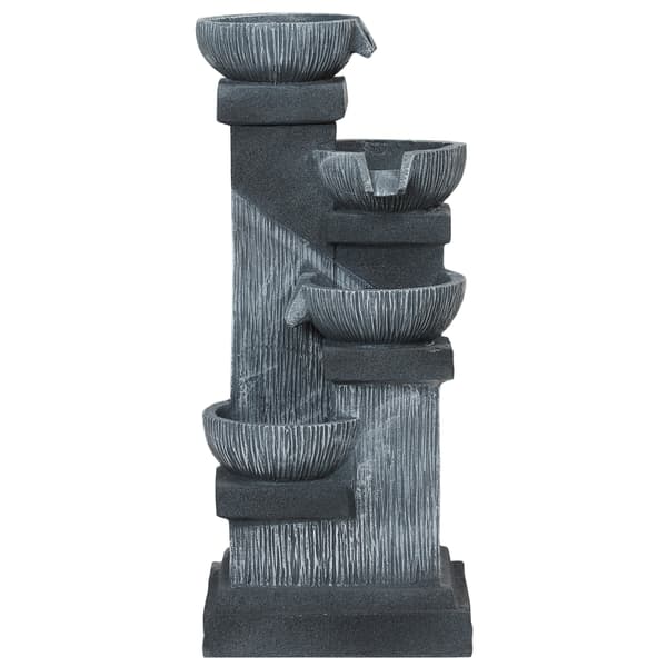 Utomhusfontän, 38x36x85 cm, Grå
