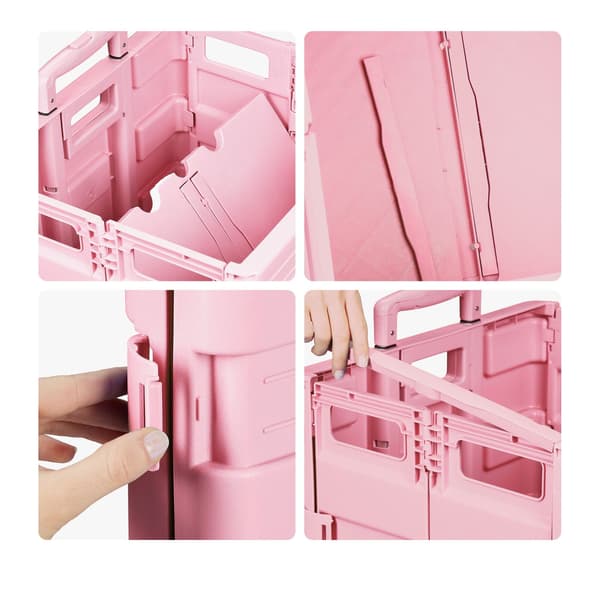 Hopfällbar aluminiumvagn, rosa, Kodustaar