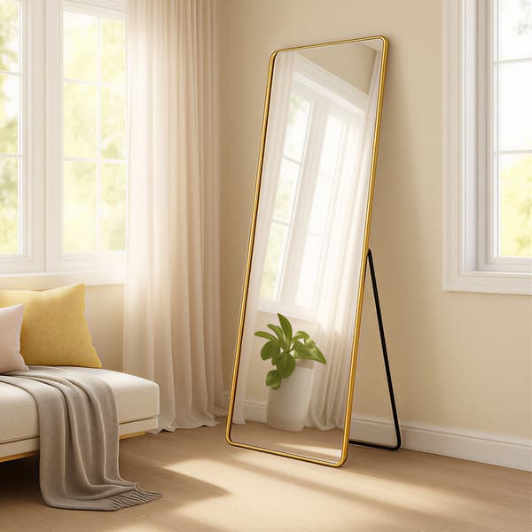 Fuld længde spejl, 160x50 cm, Guld