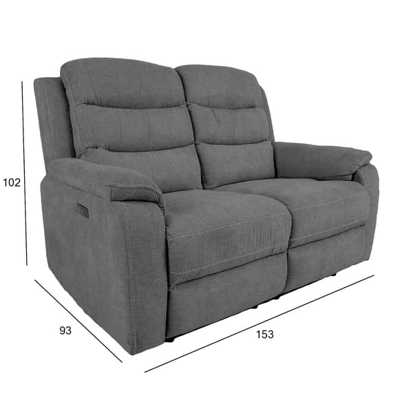 Fåtöljsoffa MIMI 153x93x102 cm grå tyg