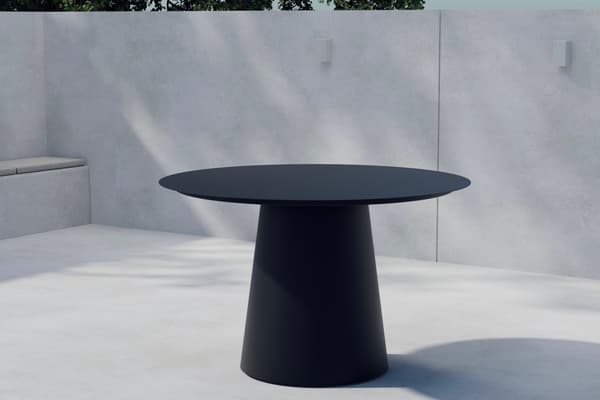Spisebord, Lanzo, 120 cm, Sort