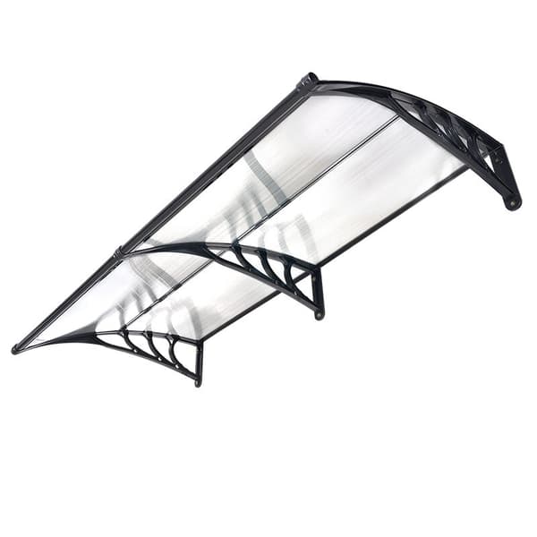 Dørmarkise 96,5x198,7x27,5 cm Klar polycarbonat