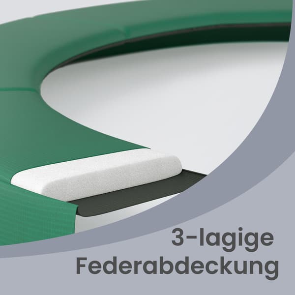 Trampolin 305 cm, sikkerhedsnet, stige, stålramme, blå