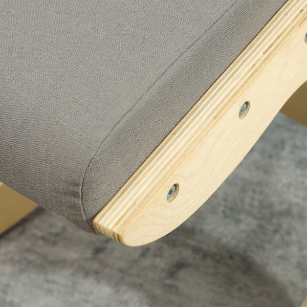 Ergonomisk gynge knælestol 55x85x55 cm lys grå