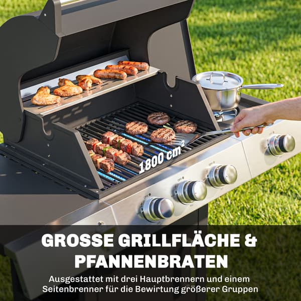 Gasgrill 109x50x109 cm Sort Rustfrit Stål