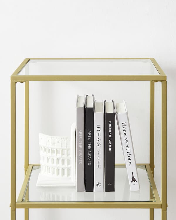 Bogreol, 40x30x177,3 cm, Guld