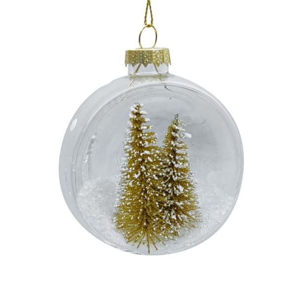Juleophæng 8 cm Guld Glas