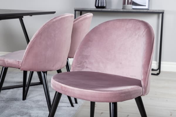 Spisebord og stol sæt Marina Pink Sort