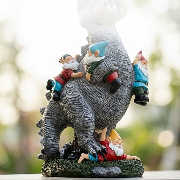T-Rex havefigur der spiser nisser, Kodustaar