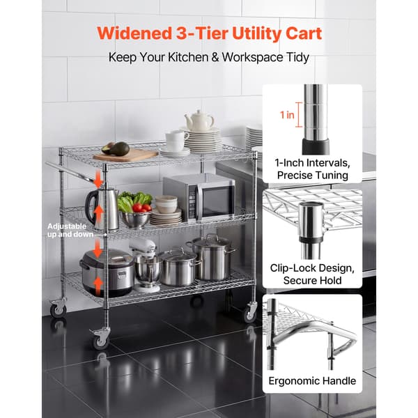 Utilityvagn 102x63x104 cm Silver Stål