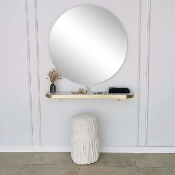 Vægspejl, guld, 90 cm, guld