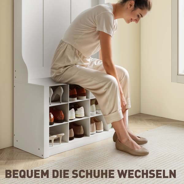 Hallmöbel, 100x35x172,2 cm, Vit, MDF