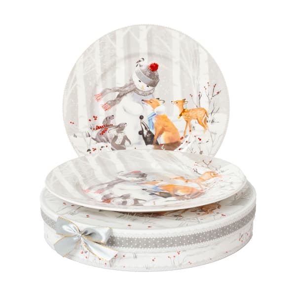 Tallrik MIA SNOW 26 cm Keramik Presentförpackning