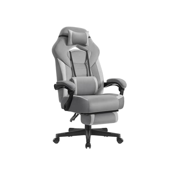 Gamingstol 72,4x69,7x118-128 cm Grå, ergonomisk design