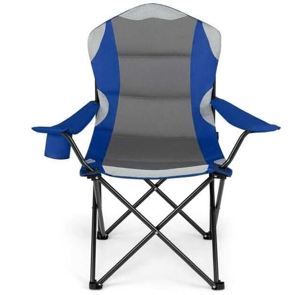 Sammenklappelig campingstol 93x62x102 cm blå