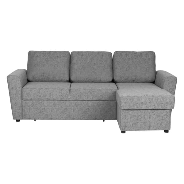 Hörnbäddsoffa INGA 217x160x88 cm Grå Tyg