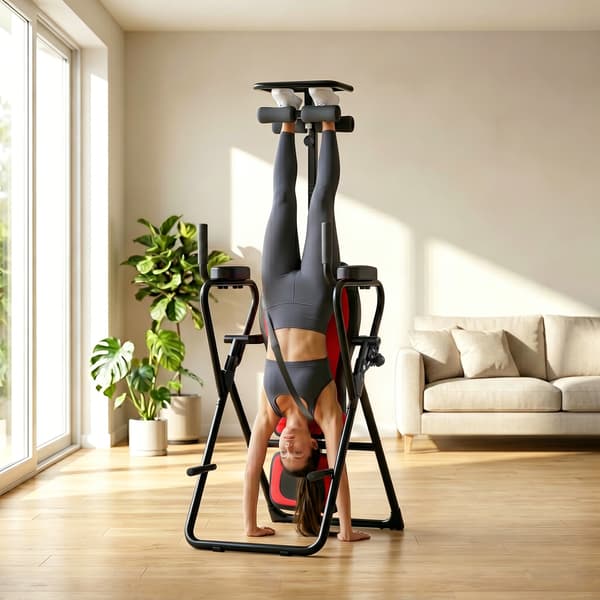 Inversion Table 3-i-1 med Push-Up og Pull-Up Barer 161x69x146 cm Sort Stål