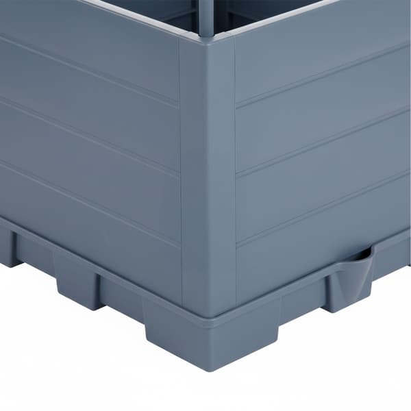 Planter Sæt 145x25x25 cm Grå Plastik, Kodustaar