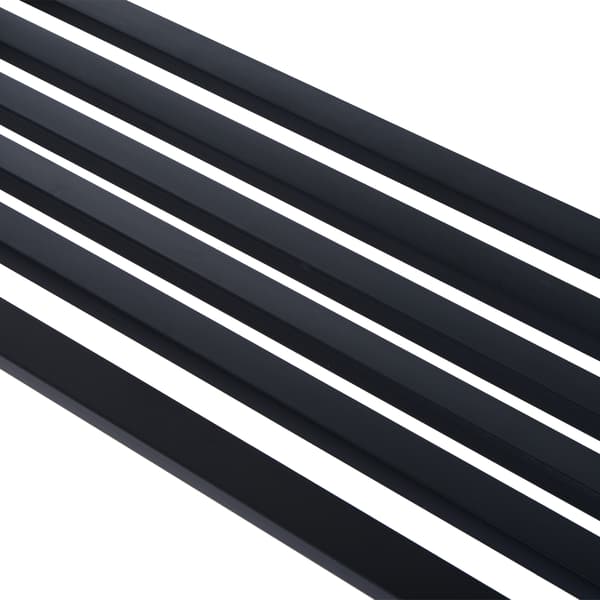 Puutarhapenkki, 127x60x85 cm, Musta