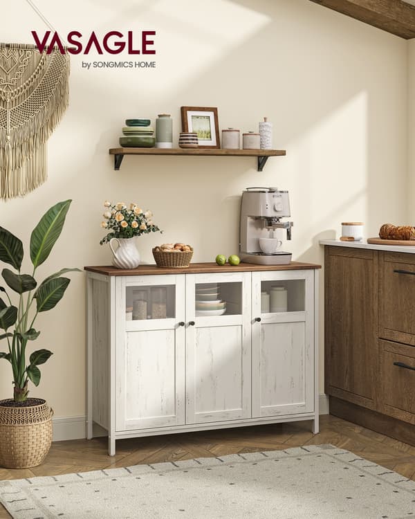 Sideboard 35x100x75 cm Brun, stålram