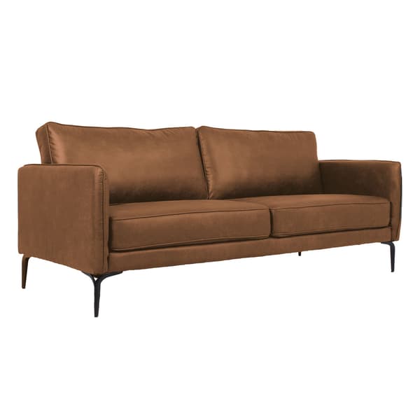 Sofa SOFIA 195x83x82 cm brun polyesterstof