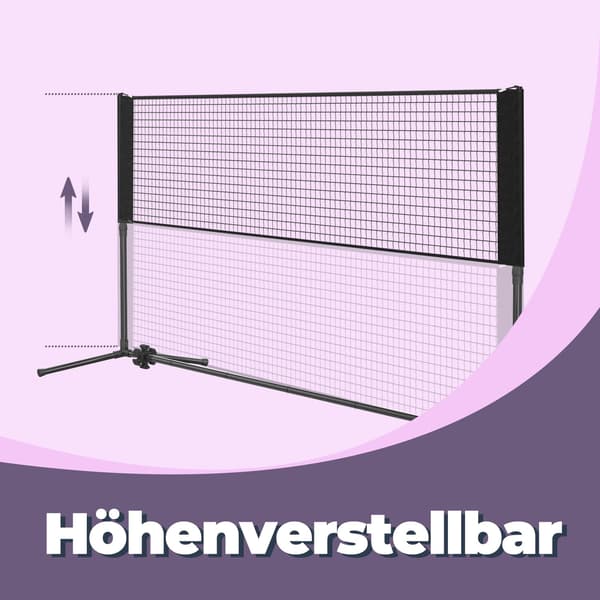 Sulkapalloverkko, 400x103 cm, Musta