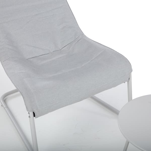 Altansæt MELFI bord og 2 stole, grå
