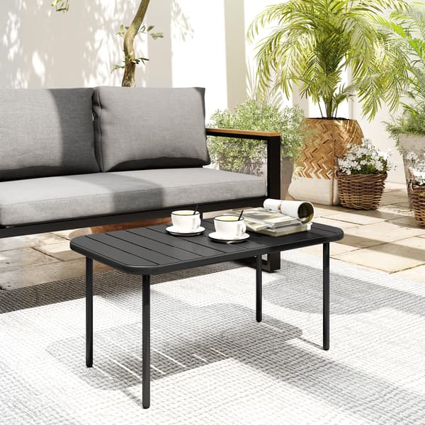 Sofabord 90x50x43 cm Sort Metal