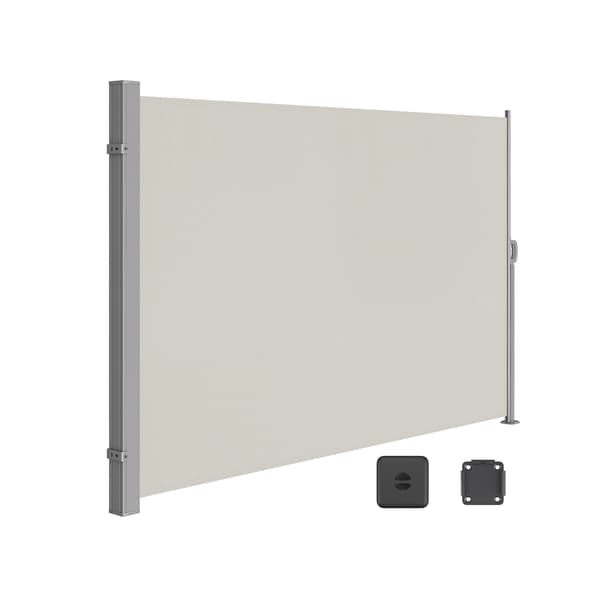 Side markise, 200x350 cm, Sølv