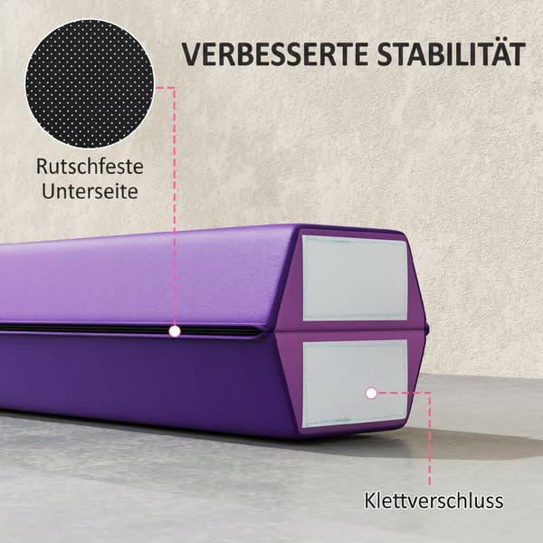 Balancebalk 236x10x6,5 cm violet/lyserød