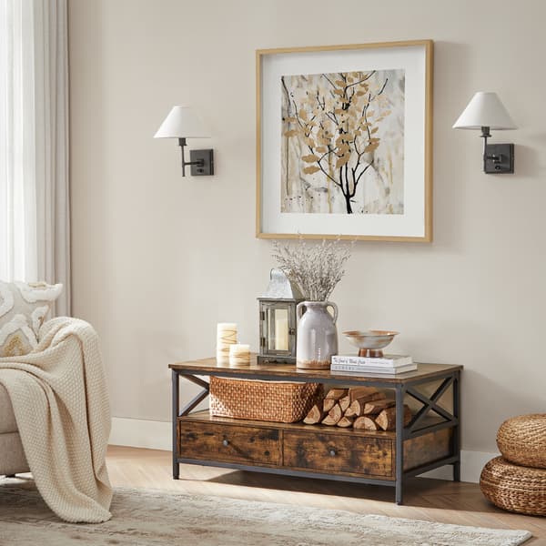 Sofabord, 100x55x45 cm, Brun og Sort