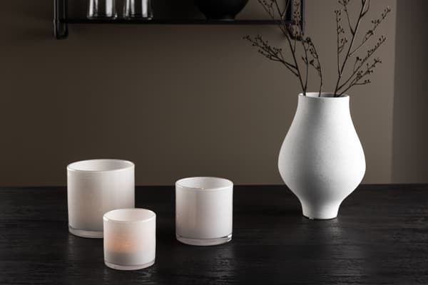 Lanterne Glora 8x8 cm Hvid Glas