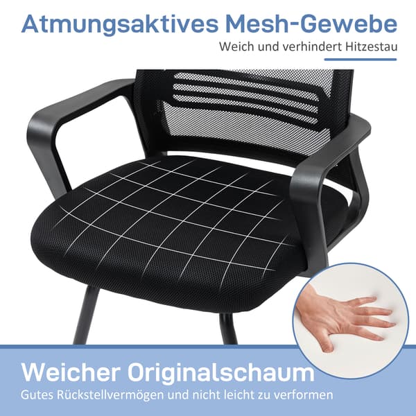 Ergonomisk stol 58,5x57,5x93 cm sort mesh stof