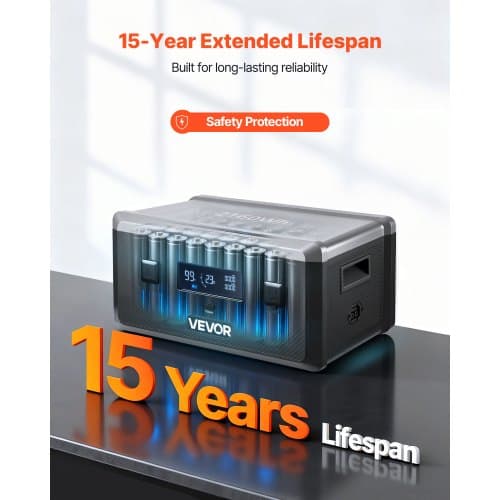 Ekspansionsbatteri, 387x270x196 mm, Sort, LiFePO4