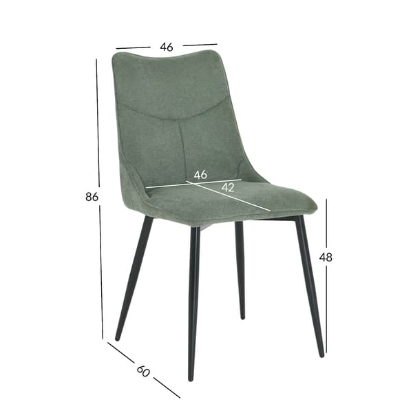 Stol 46x60x86 cm Grön Metall