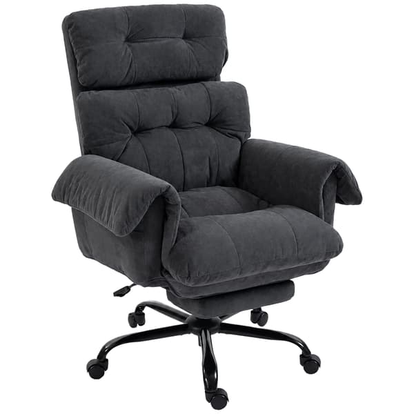 Kontorsstol justerbart ryggstöd 80x77x108-116 cm mörkgrå